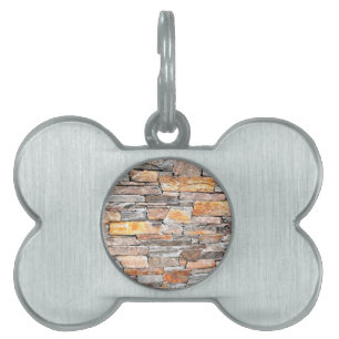 Classic country brick rock stone pattern pet tag