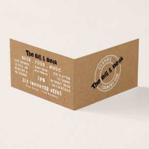 Classic Country Pub Logo, Pub/Brewery, Detailed Business Card