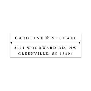 Classic Couples Return Address Self-inking Stamp