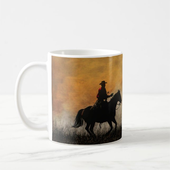 Classic Cowboy and Horse Mug (Left)