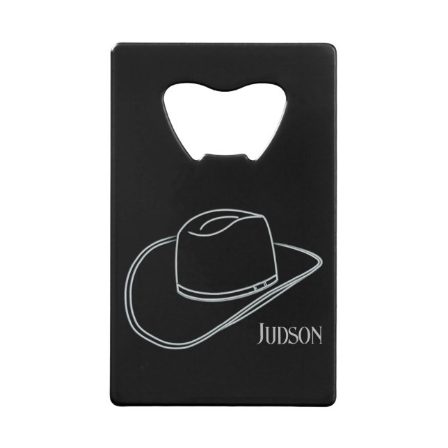 Classic Cowboy Beer Soda Bottle Opener Credit Card Bottle Opener (Front)