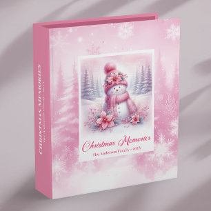 Classic Cozy Pink Forest Kids Gift Christmas Album Binder