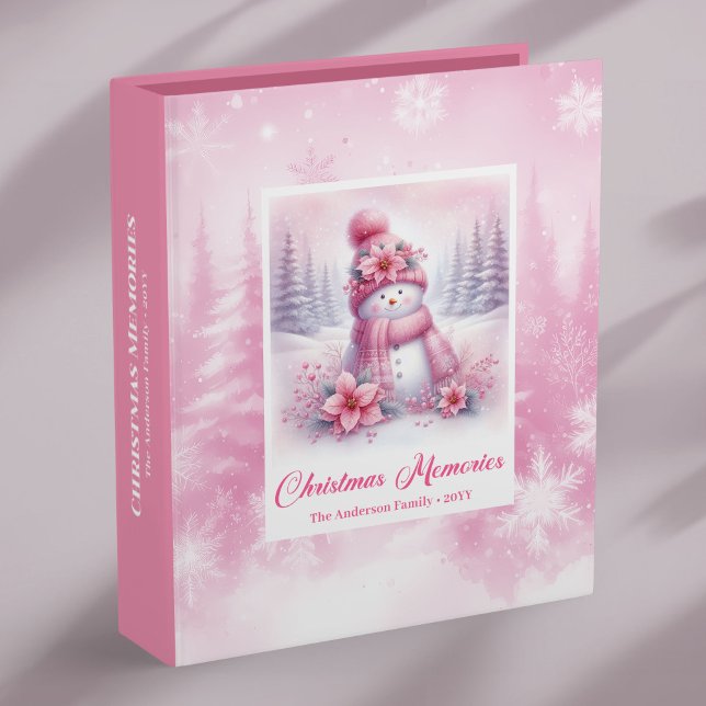 Classic Cozy Pink Forest Kids Gift Christmas Album Binder (Classic Cozy Pink Forest Kids Gift Christmas Memory Album Binder

)
