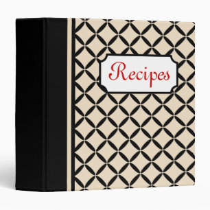 Classic Cream and Black Recipe Binder