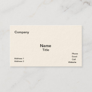 Classic Cream-Coloured  Business Cards Template