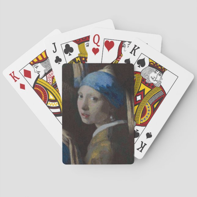 Classic Crochet Replica, Girl With a Pearl Earring Playing Cards (Back)