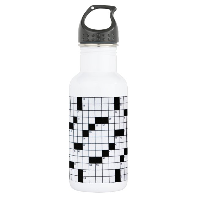 Classic Crossword Grid 532 Ml Water Bottle (Front)