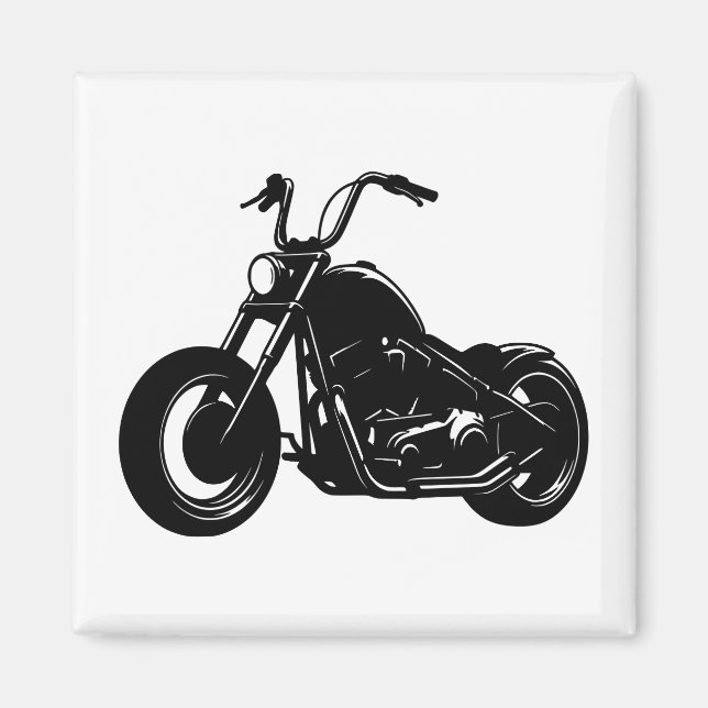 Classic Cruiser Motorcycle Design Magnet (Front)