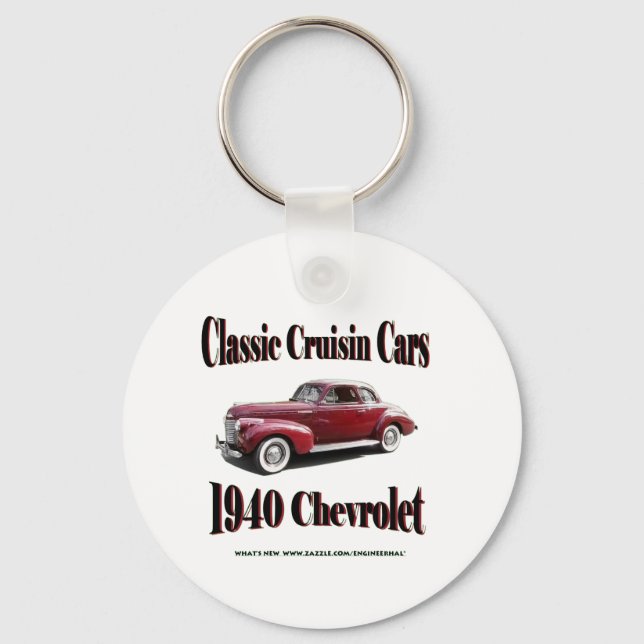Classic Cruisin Cars 1940 Chevrolet Keychain (Front)