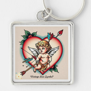 Classic Cupid Bow Tattoo Keychain