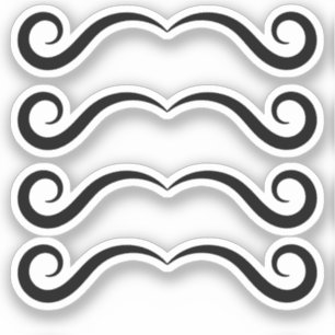 Classic Curling Moustache Little Man