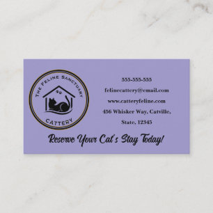 Classic Custom Cattery Business Card
