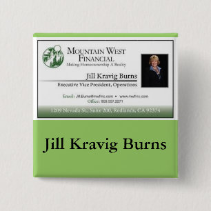 Classic Customizable Business Card Name Tag Pin