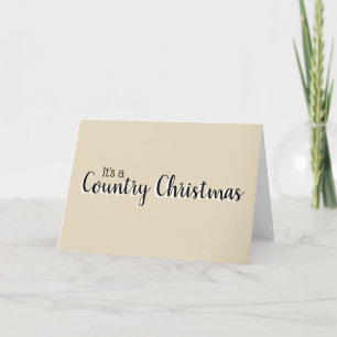 Classic Customizable Country Christmas Beige Holiday Card