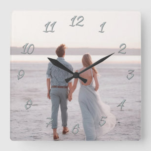 Classic Customizable Photo Gift Square Wall Clock