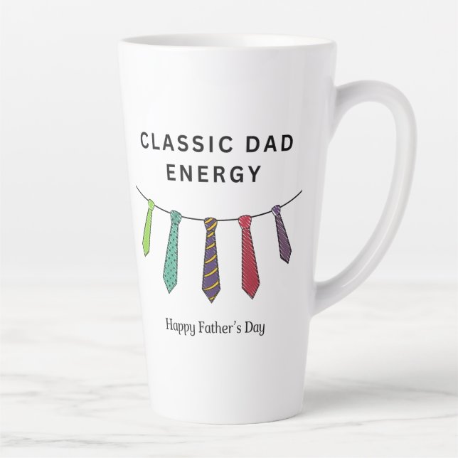 Classic Dad Energy Father's Day Sweet Latte Mug (Right)