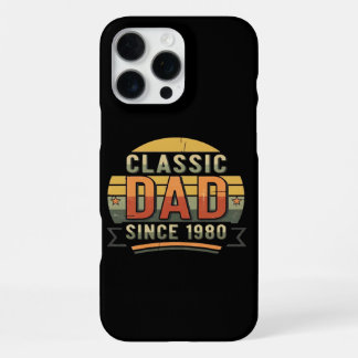 Classic Dad Since 1980 Vintage Retro iPhone 16 Pro Max Case