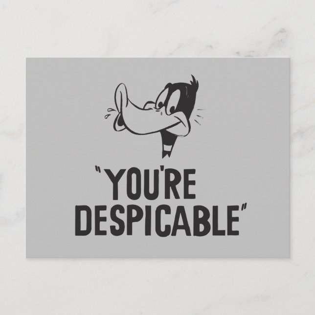 Classic DAFFY DUCK™ "You're Despicable" Postcard (Front)