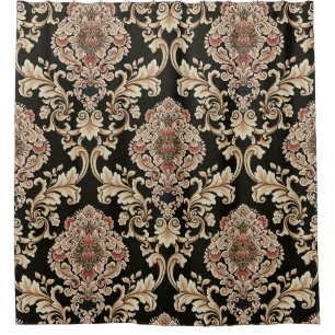 classic damask jacquard pattern with frameabstract