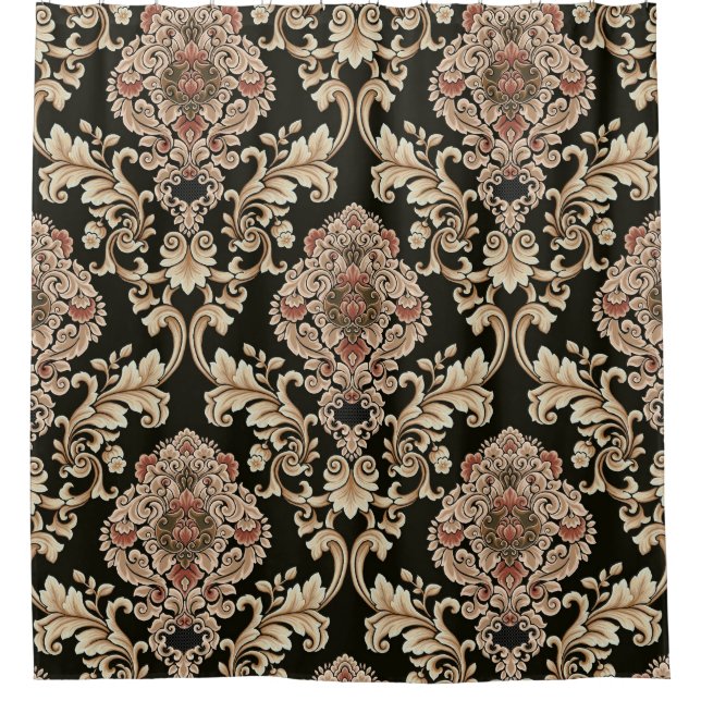 classic damask jacquard pattern with frameabstract (Front)