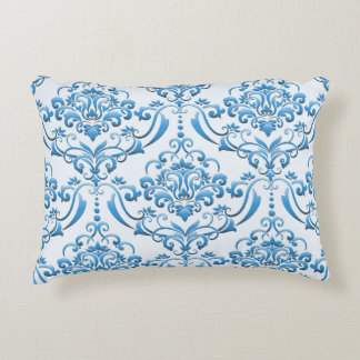 Classic Damask: Luxurious Seamless Background Accent Pillow