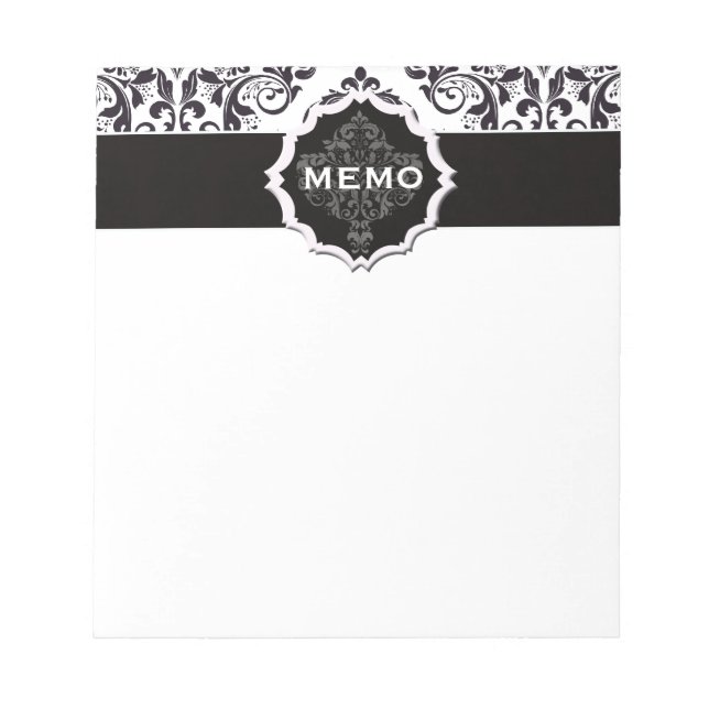Classic Damask Notepad (Front)
