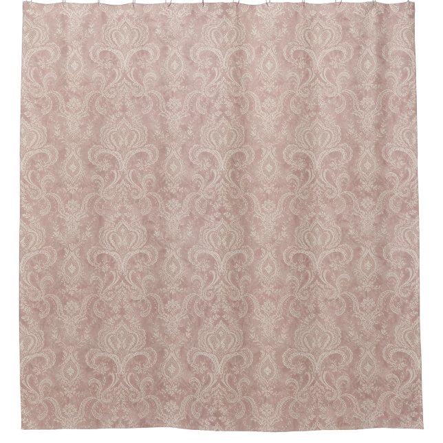 Classic Damask Pattern Dusty Rose Pink (Front)