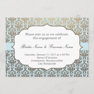 Classic Damask Wedding Invitation