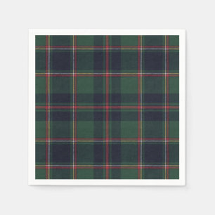 Classic Dark Blue Red Green Plaid Pattern Napkin