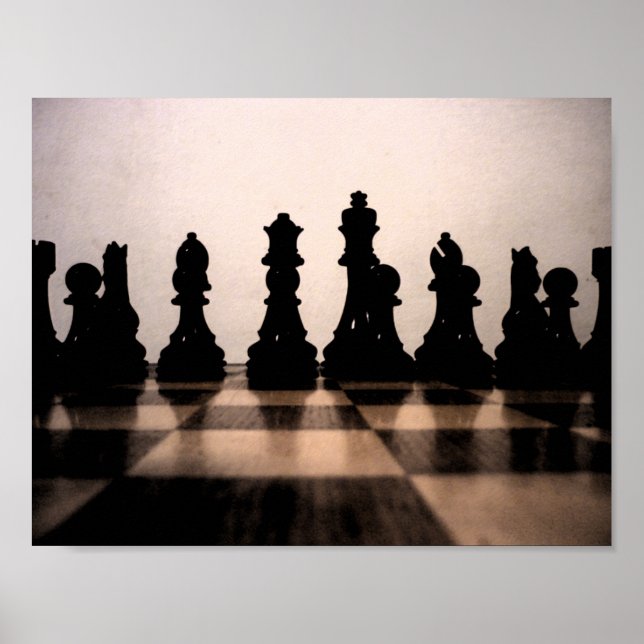 Classic Dark Chess Poster (Front)
