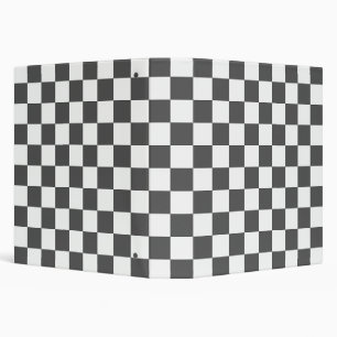 Classic dark grey checkerboard binder