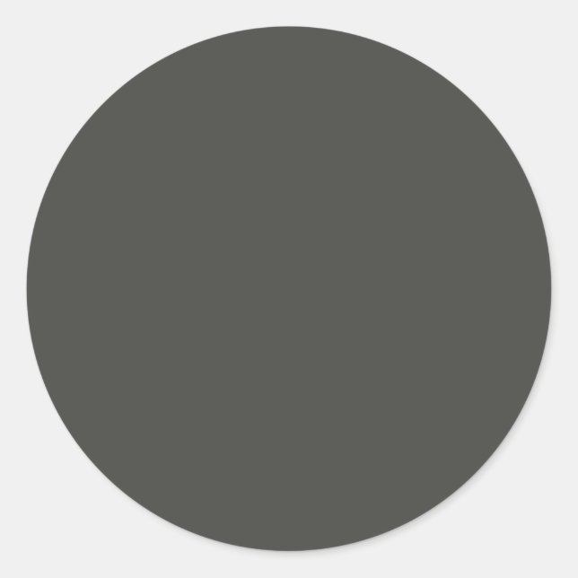 Classic Dark Grey Classic Round Sticker (Front)