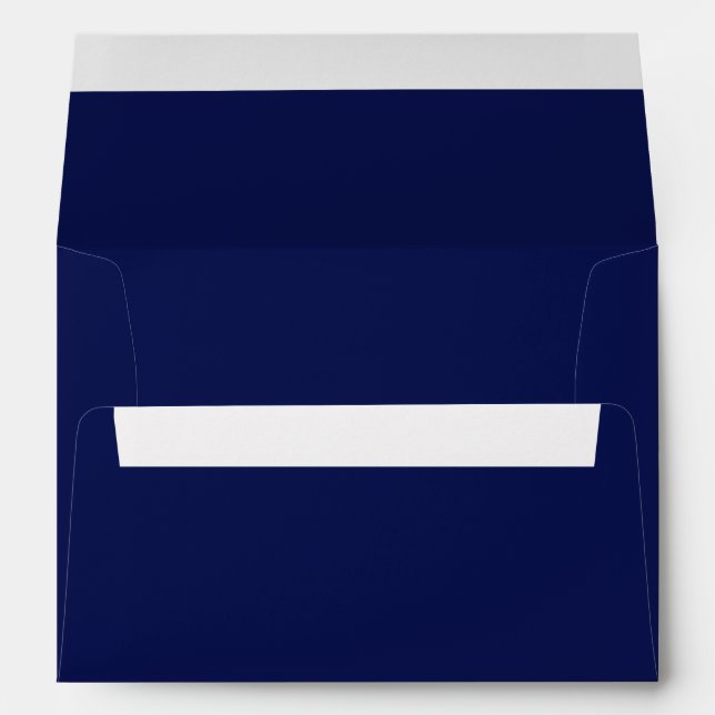 Classic Dark Navy Blue Wedding Envelopes (Back (Bottom))