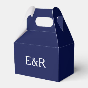 Classic Dark Navy Blue Wedding Favor Box