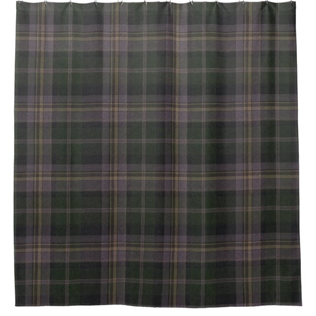 Classic Dark Plaid Pattern Forest Green Charcoal (Front)