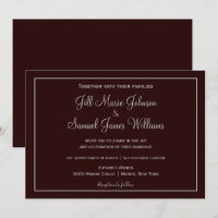 Classic Dark Plum and Grey Wedding