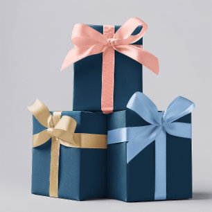 Classic Dark Rich Blue Wrapping Paper Sheets