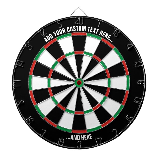 Classic Dartboard with Custom Text (Front)