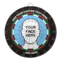 Classic Dartboard with Custom Text and Photo