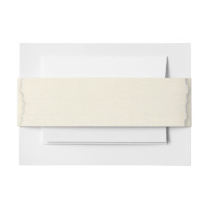 Classic Deckle Edge Ivory Invitation Belly Band