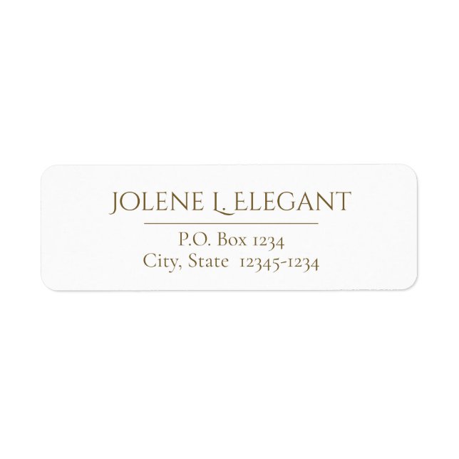 Classic Decorative Block Return Address Label (Front)