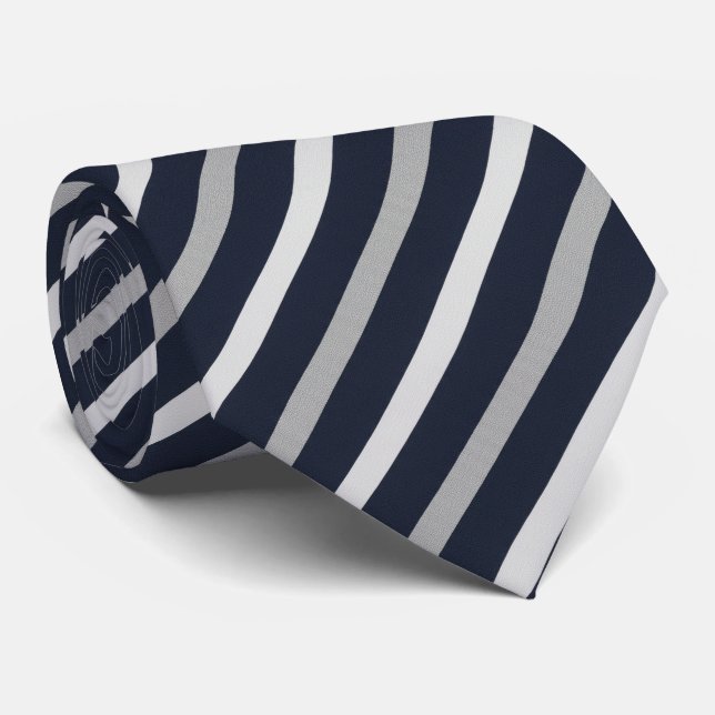 Classic Diagonal Stripe Pattern Tie (Rolled)