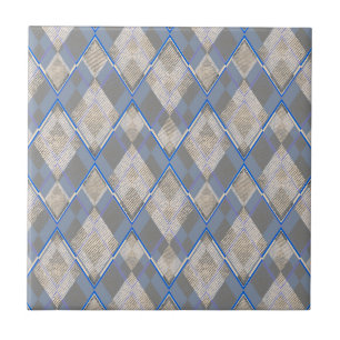 Classic diamond shaped grey beige tile