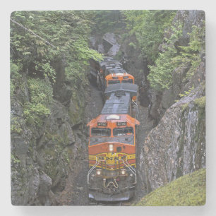 Classic Diesel Train Engine Stone Coaster