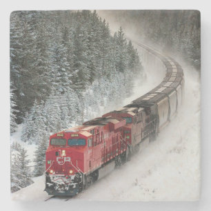 Classic Diesel Train Engine Stone Coaster
