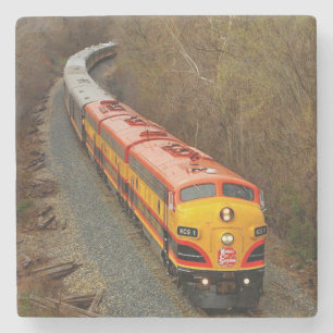Classic Diesel Train Engine Stone Coaster