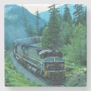 Classic Diesel Train Engine Stone Coaster