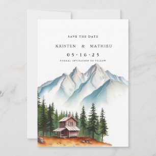 Classic Digital Mountain Save The Date