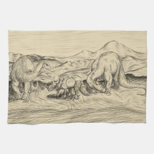 Classic Dinosaurs Kitchen Towel