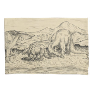 Classic Dinosaurs Pillowcase